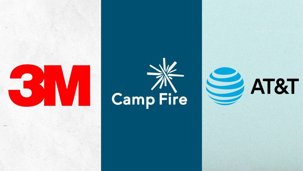 image with 3M, Camp Fire and AT&T logos