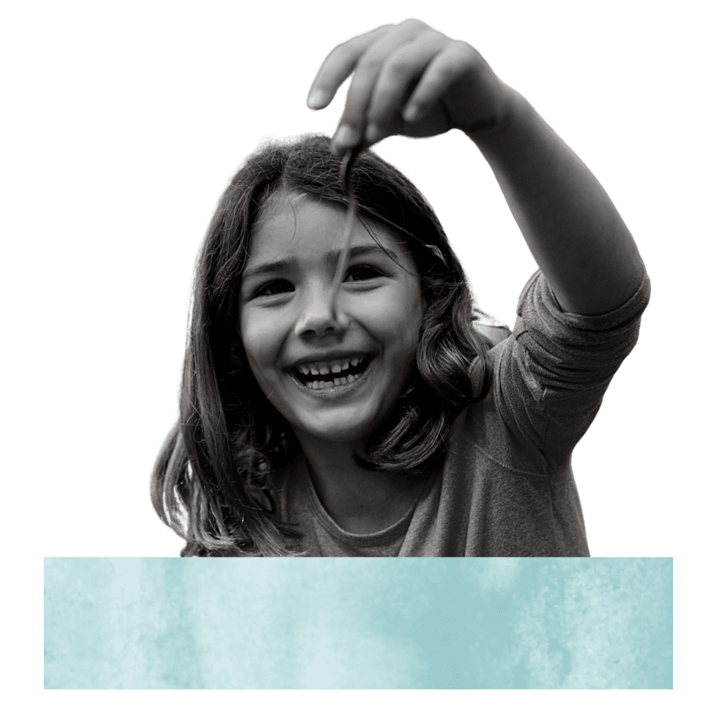 picture of young girl holding a bug